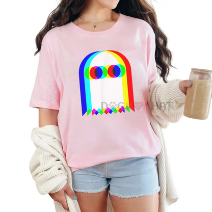 Ghost Trippy Vaporwave T-Shirt – Halloween Techno Rave EDM Party Tee - - T-shirt