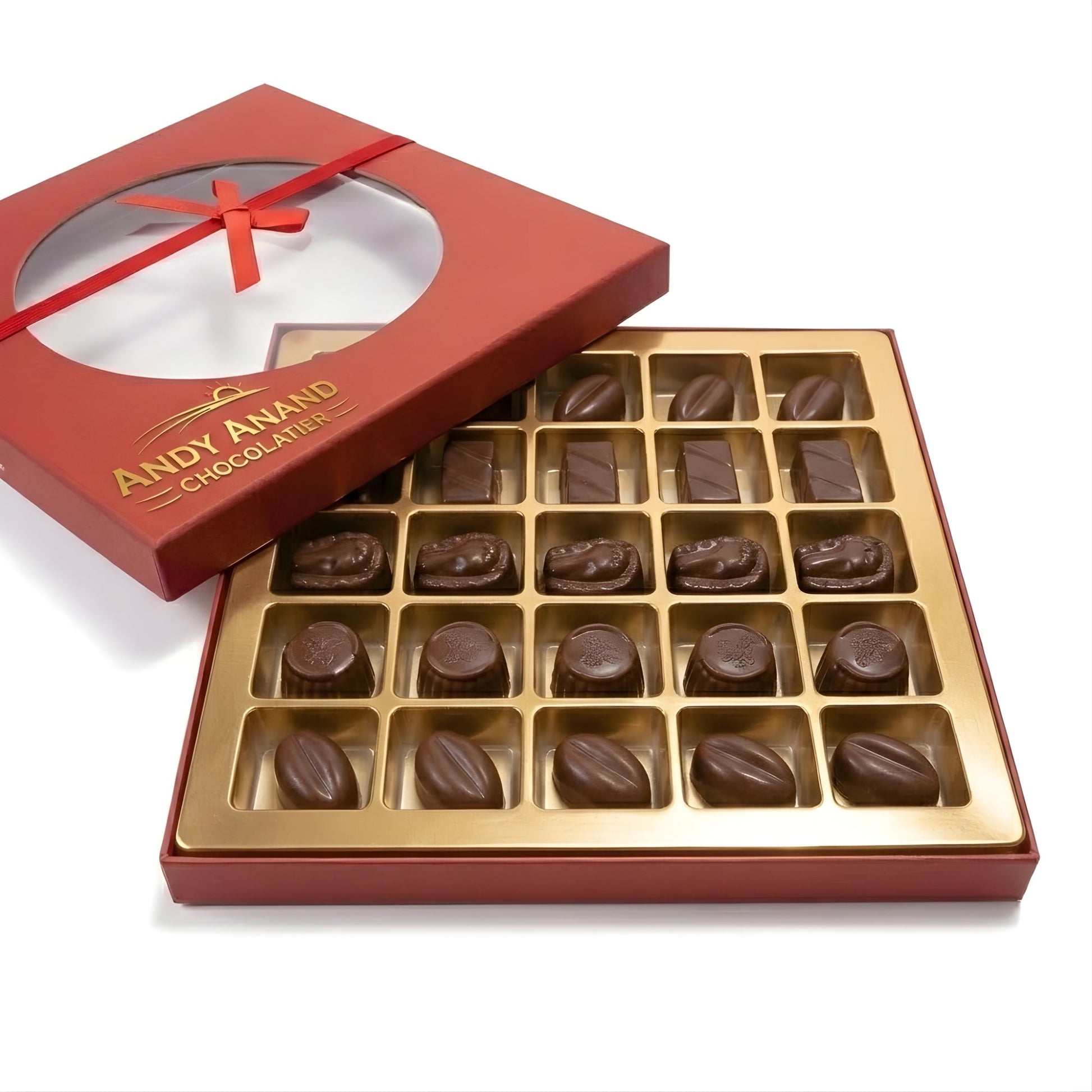 Andy Anand Luxurious Dark Chocolate Truffles Gift Box, 24 pc – Handmade Gourmet Assorted Flavors, Perfect for Indulgence, Birthday & Holiday - - Food & Beverages > Desserts & Sweets > Chocolate