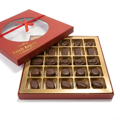 Andy Anand Luxurious Dark Chocolate Truffles Gift Box, 24 pc – Handmade Gourmet Assorted Flavors, Perfect for Indulgence, Birthday & Holiday - - Food & Beverages > Desserts & Sweets > Chocolate