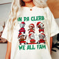 Merry Creepmas T-Shirt - Christmas Halloween Movies Characters Tee, Chibi Movie Characters Shirt - Natural 3 - T-Shirt