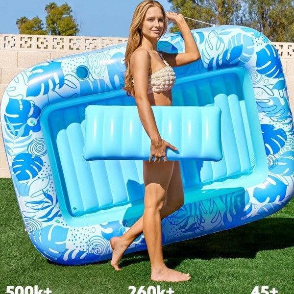 Inflatable Pool Floating Bed - Blue 177x116CM - pool float