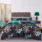 60s Egyptian Organic Cotton Duvet Cover Sets teal black grey