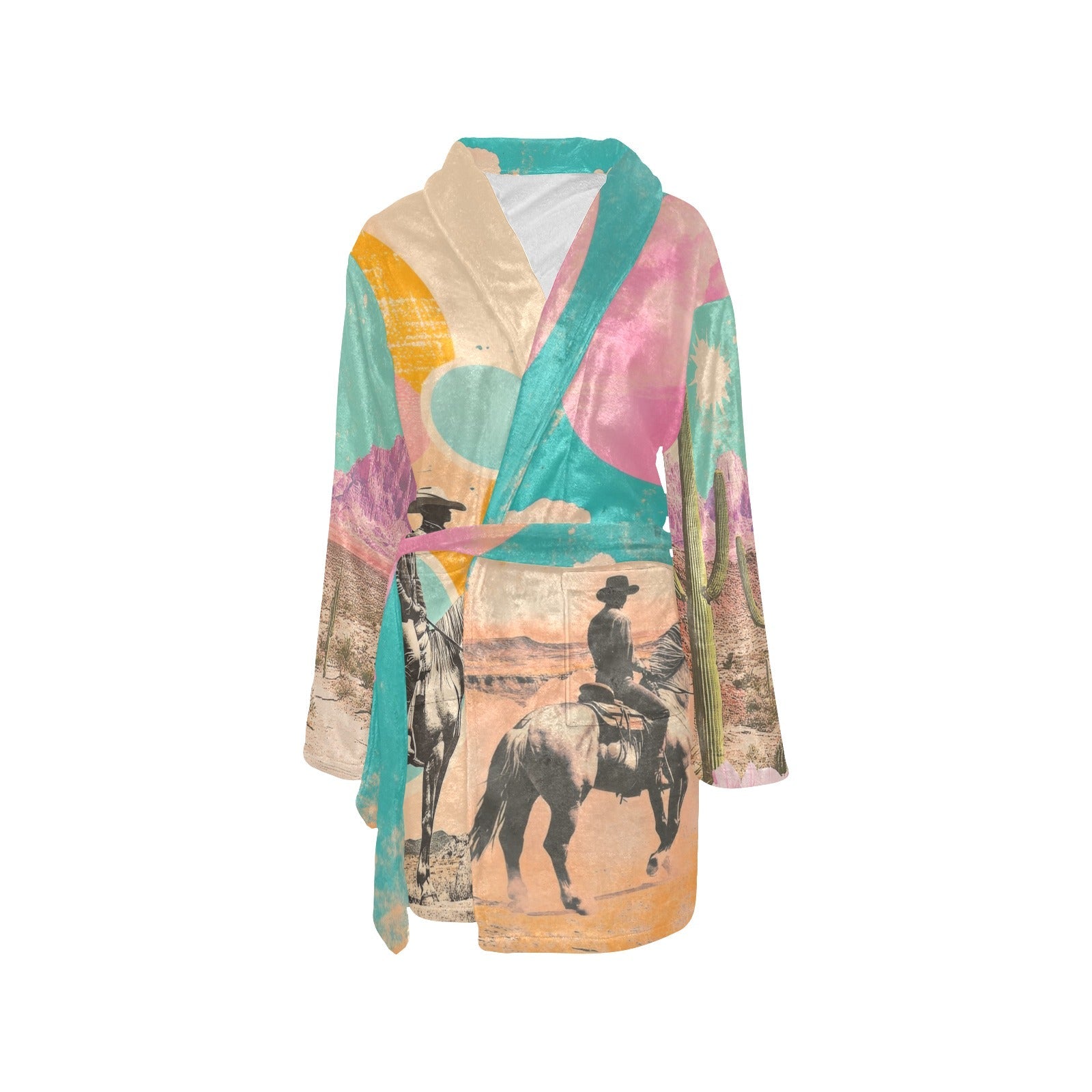Baha Ranch Retro Pop Western Bath Robe - - Robes