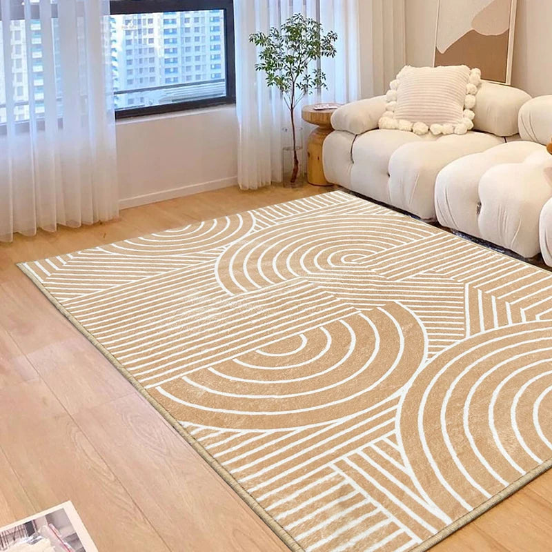 Washable Non-Slip Faux Cashmere Modern Living Room Carpet