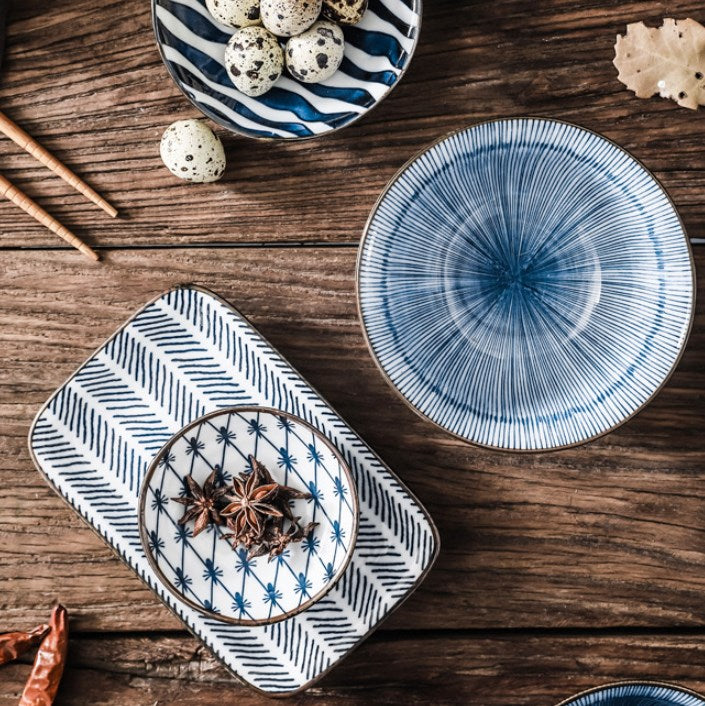 Ceramic Dinnerware Set with Chopsticks Gift Set - - dinner set