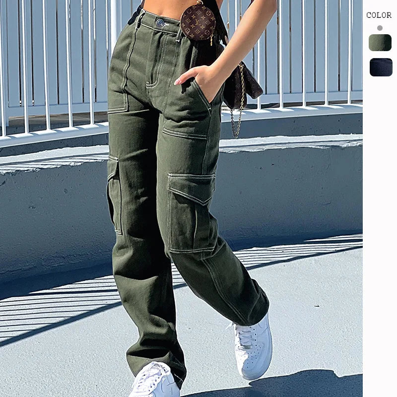 Women's Cargo Pants Long Cargo Multi Pockets Fall Cargo Pants