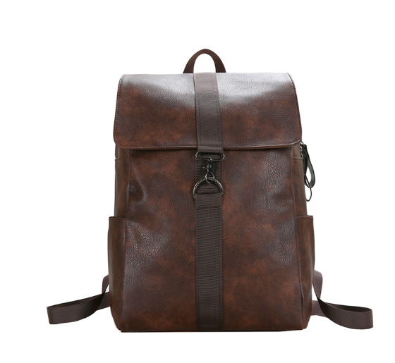 Korean Style Textured Backpack - - backpack