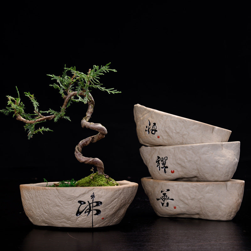 Creative Retro Stoneware Hydroponic Flower Pot - - flower pot