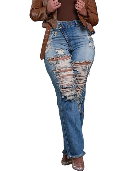 Y2k High Waisted Tassel Jeans - - Women's Fashion - Women's Clothing - Bottoms - Jeans
