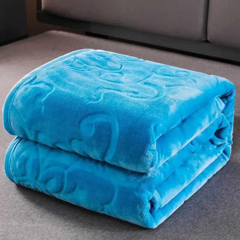 Linen Eco-Friendly Flower 3d Printed Plush Raschel Mink Blanket