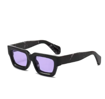 Vintage Chunky Square Sunglasses with UV400 Protection Kia Day Design