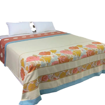 Cotton Love Alice Rose Jacquard Cotton Blanket - - blanket
