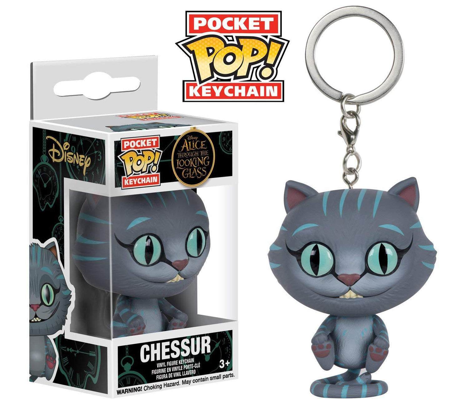 Wonderland Cheshire Cat Charm Keychain - - keychain