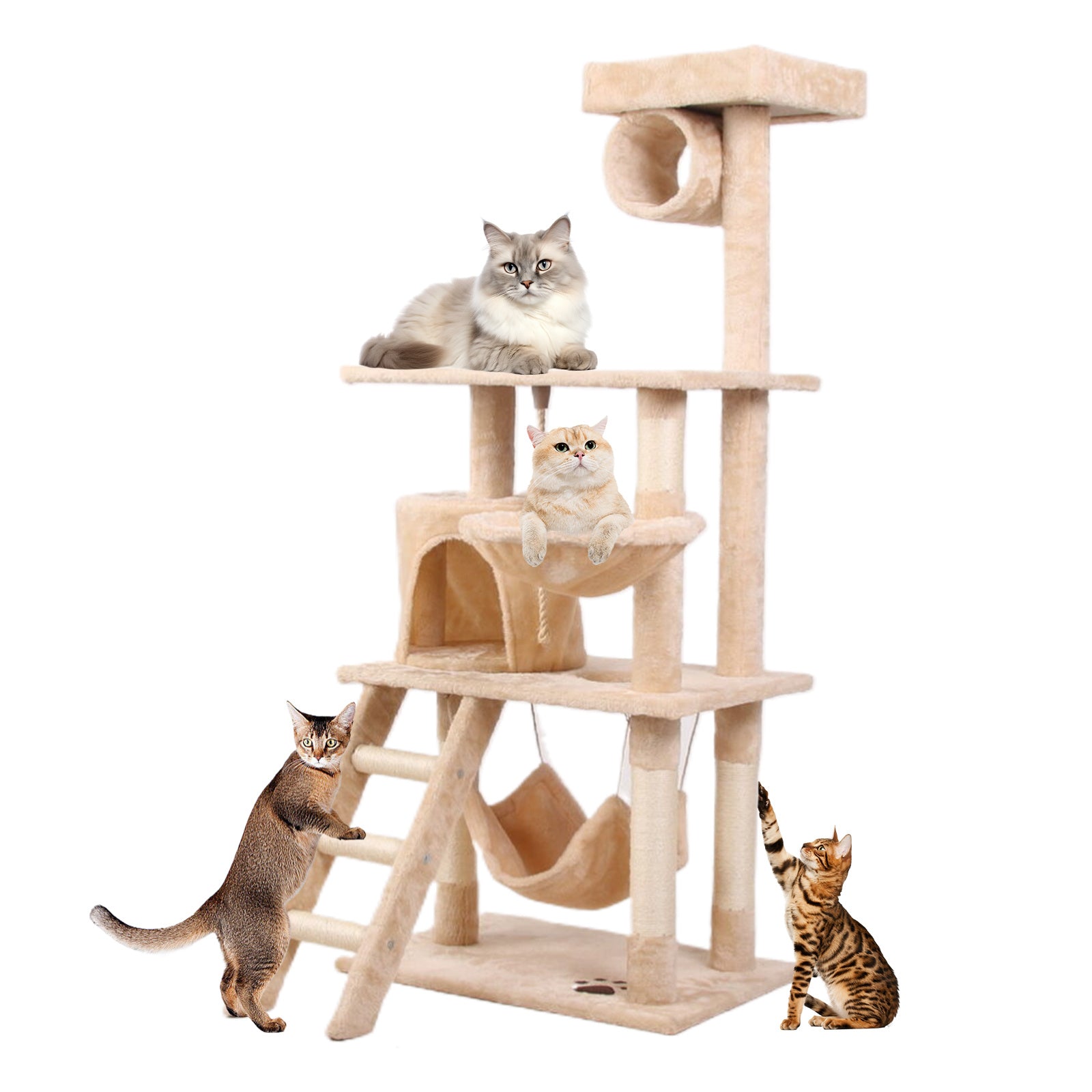 Cream Cat Climbing Tree - Milky - cat tree