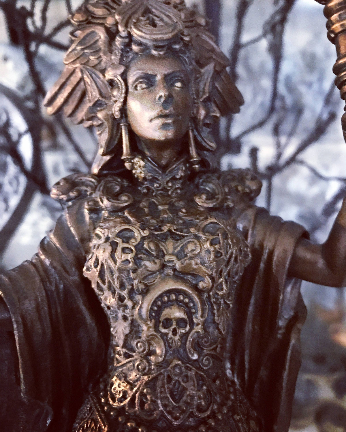 Hecate, Goddess of Witchcraft and Magic Statue, Resin Sculpture | Mythical Goddess Figurine | Folklore Altar Statue for Gothic Home Decor - -