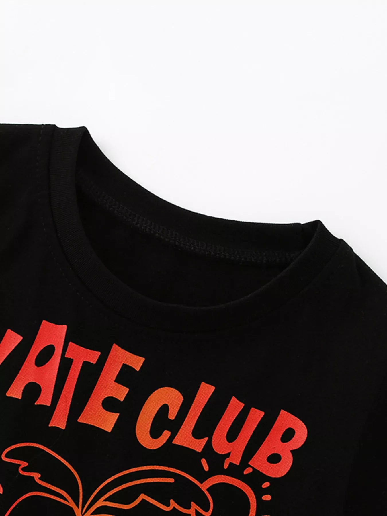 Children's Graphic Round Neck T-Shirt - -