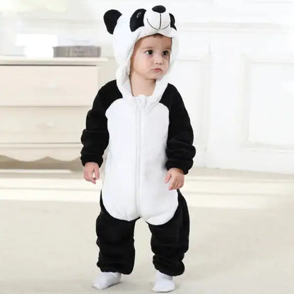 Childrens Long Sleeved Pajamas 3 Months black white