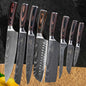 Damascus Elite Chef Knives - 8pcs set n a - knives
