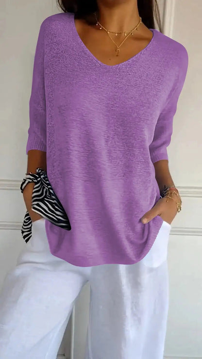 Ladies V-Neck Top - Kia Day Design