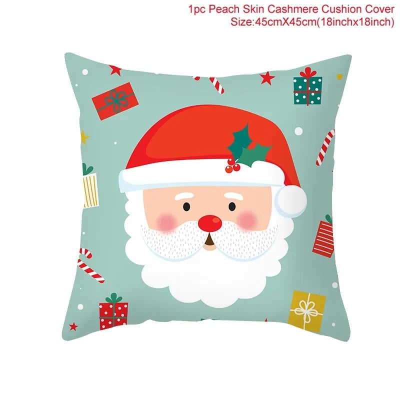Cartoon Christmas Pillow Cover Kia Day Design