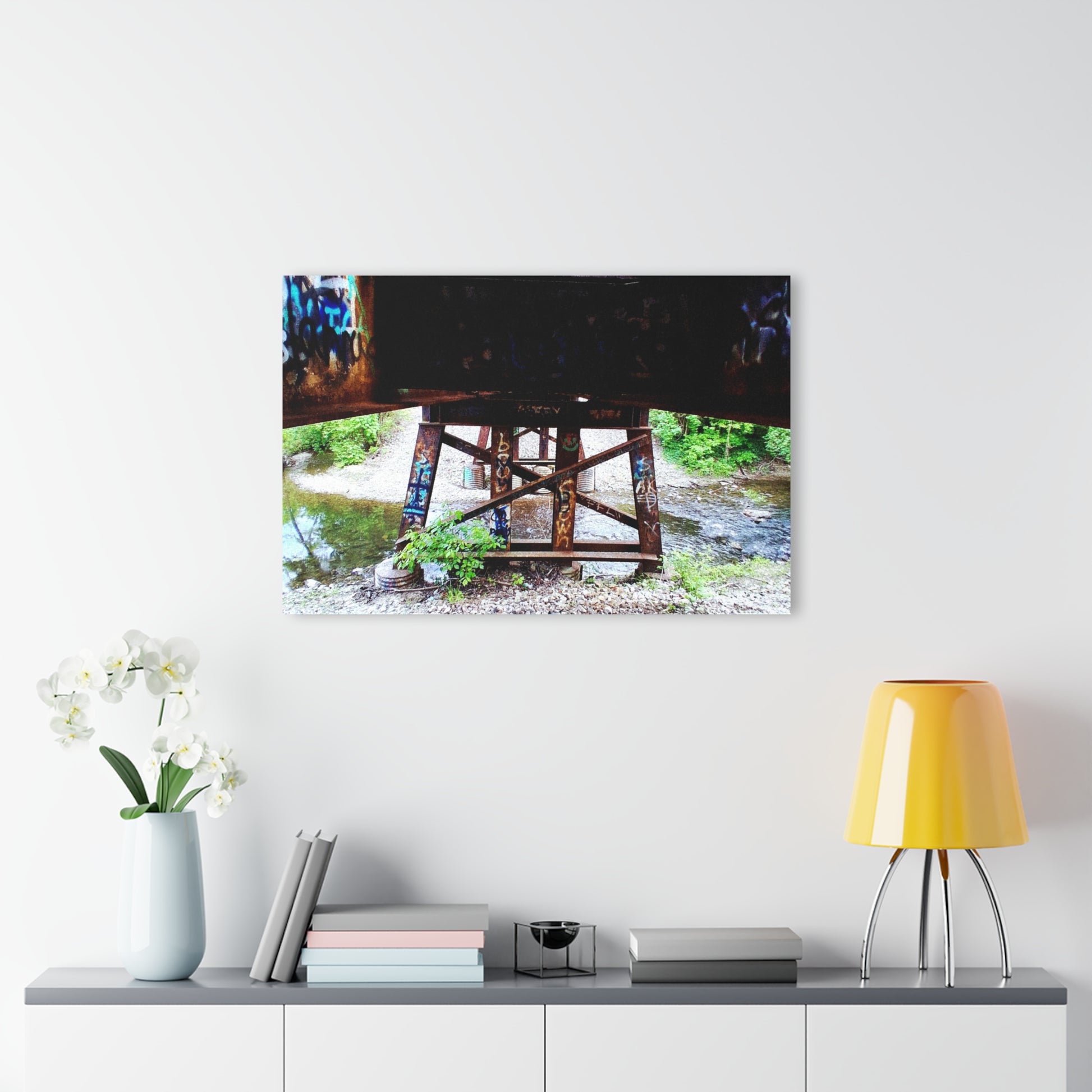 Urban Bridge Acrylic Print French Cleat Hanging - - Home Decor