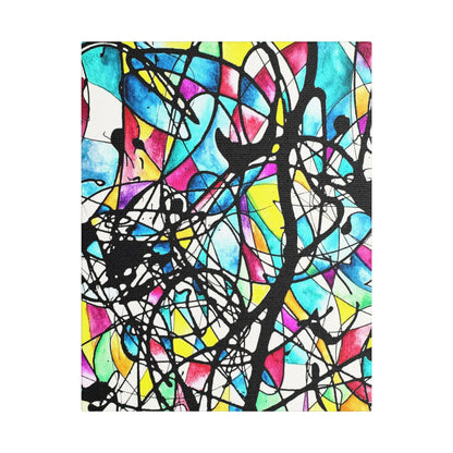 Kaleidoscope Satin Canvas, Stretched 11″ x 14″ (Vertical) 1.5"