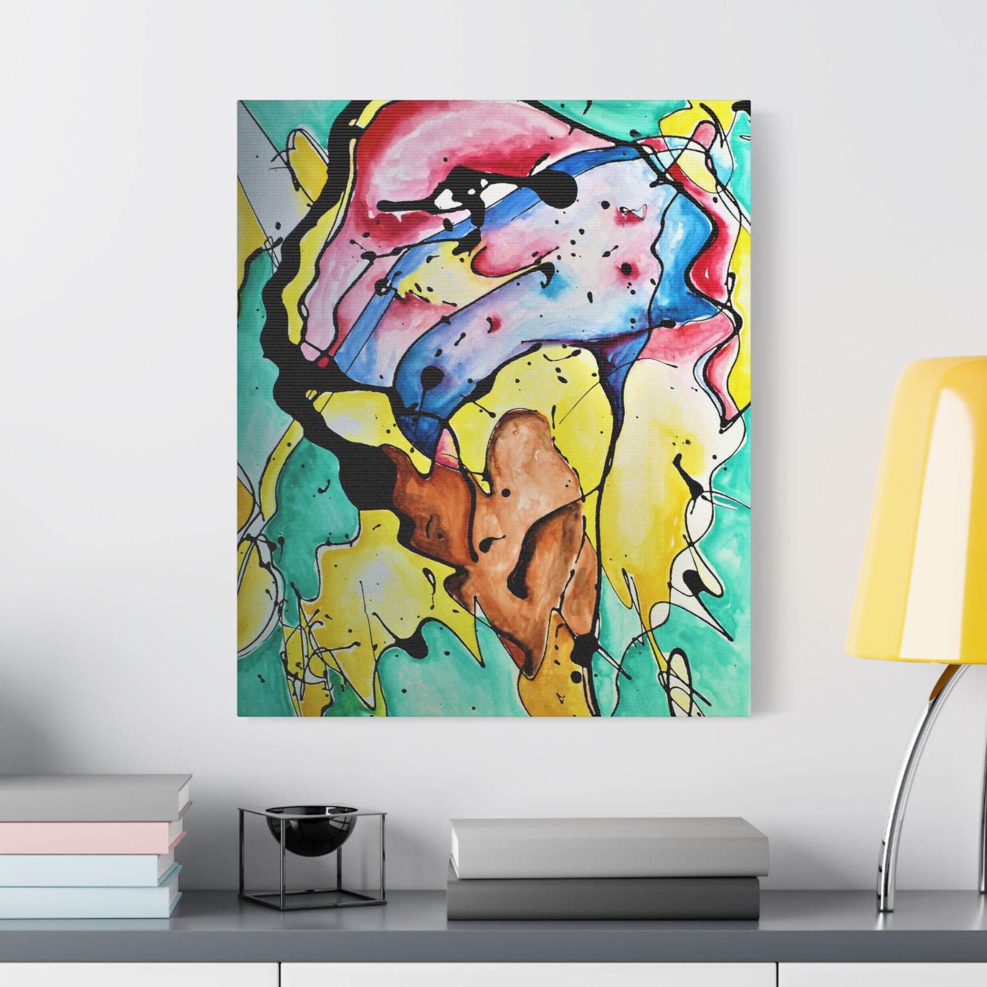 3rd Eye Sundae Satin Canvas Stretched - Kia Day Design