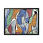 Blue Girl Gallery Canvas Wraps Horizontal Frame 16″ x 12″ Black 1.25"