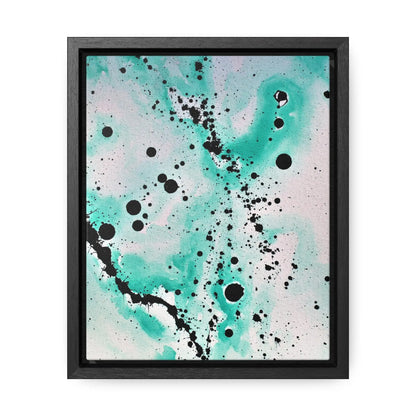 Teal Burst Gallery Canvas Wraps, Vertical Frame 8″ x 10″ Premium Gallery Wraps (1.25″)