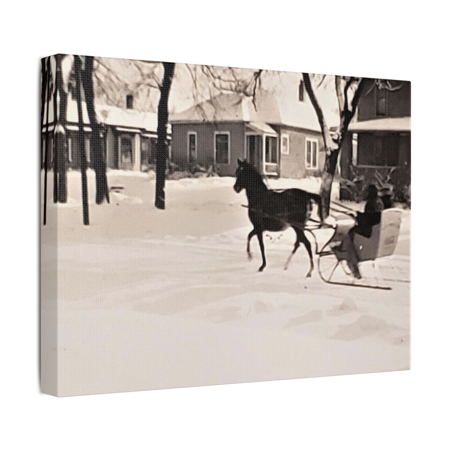 Carriage Ride Satin Canvas, Stretched