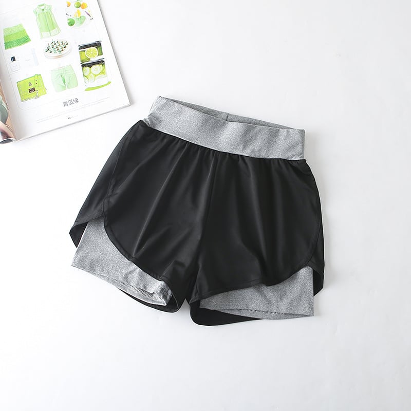 Quick-Drying High-Waist Sports Shorts - - shorts
