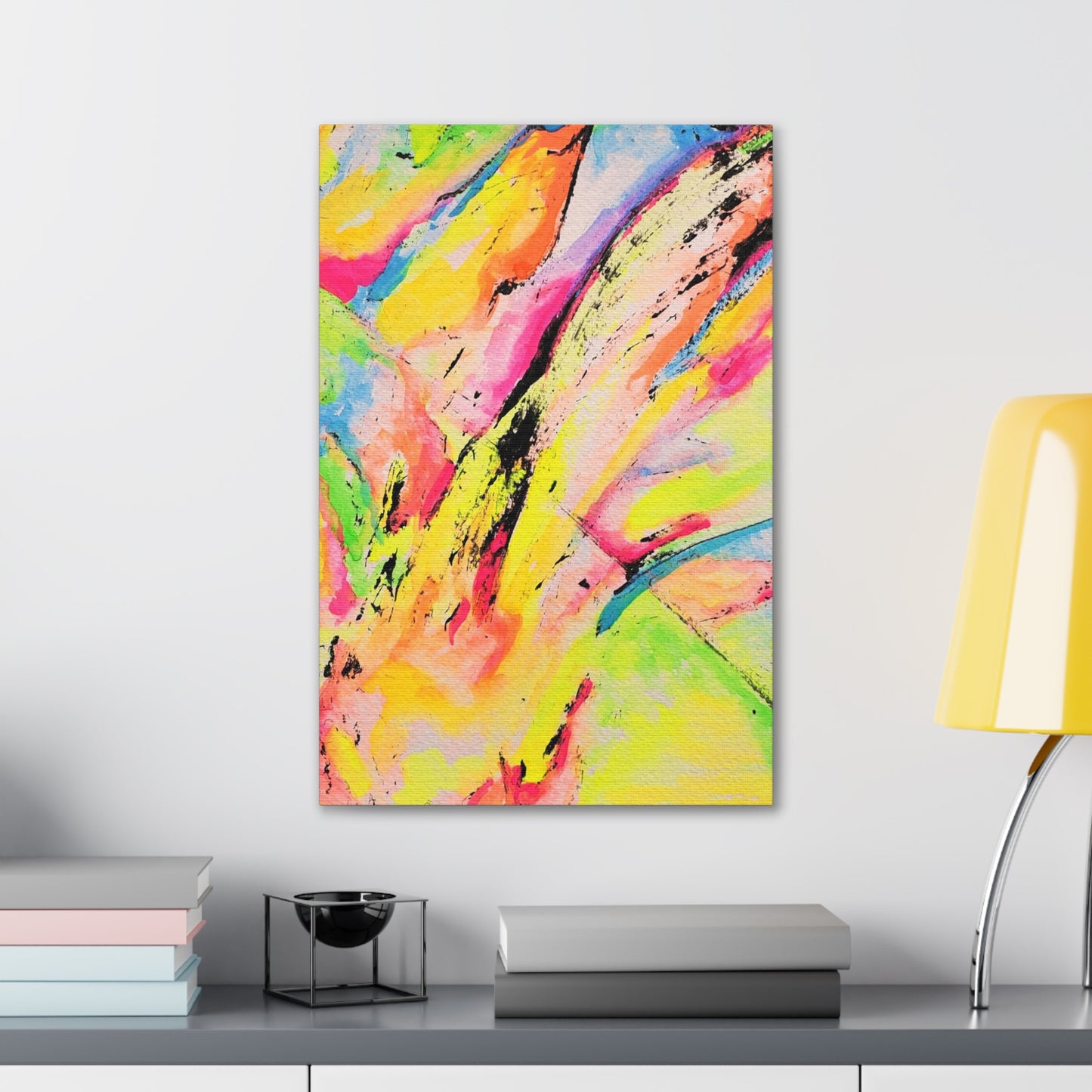 Neon Fire Canvas Gallery Wraps