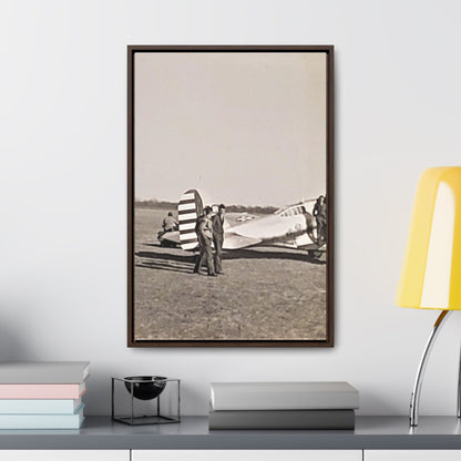 Army Pursuit Plane Ames Airport 1939 Gallery Canvas Wraps Vertical Frame 16″ x 24″ Premium Gallery Wraps (1.25″) Walnut