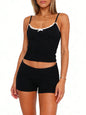 Contrast Trim Cami and Shorts Set- Shopimist- {{Product type}}