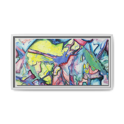 Alien Abstract Colorful Framed Canvas Art - Kia Day Design