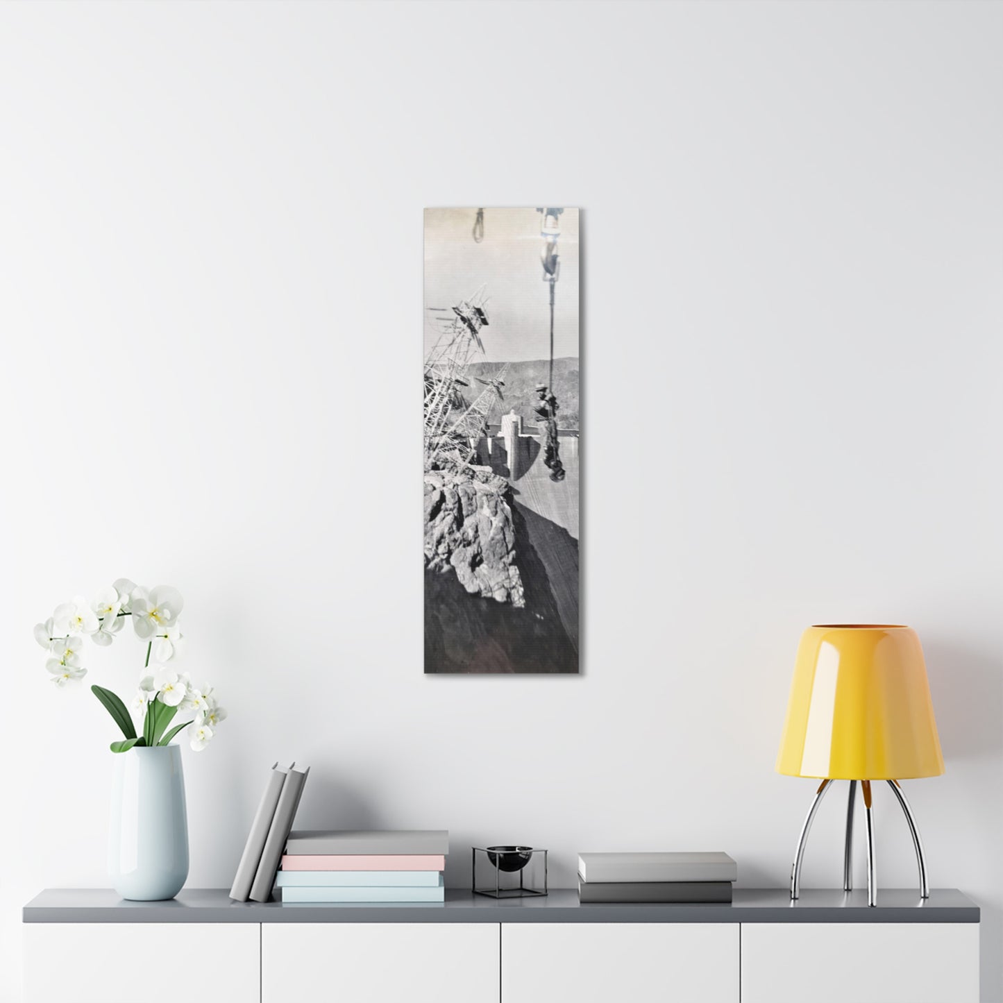 Suspended Boulder Dam Worker Canvas Gallery Wraps