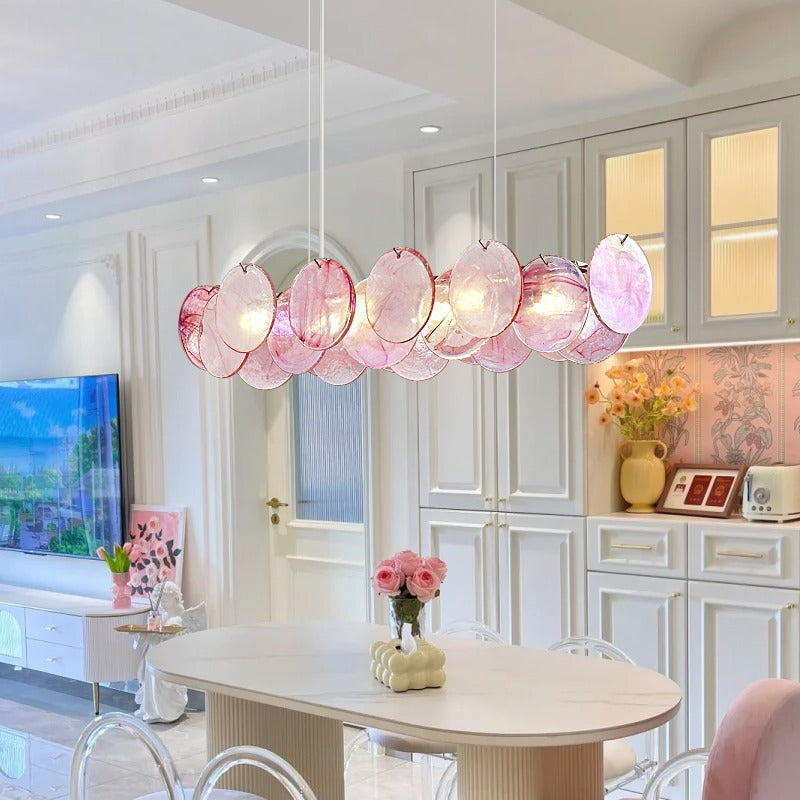 Luxury living room chandelier, designer-created stained glass dining room and bedroom lighting fixtures - -