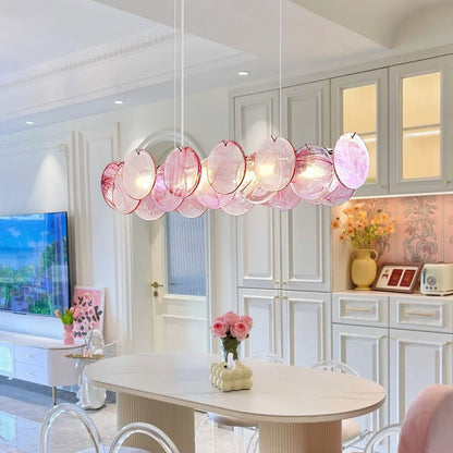 Luxury living room chandelier, designer-created stained glass dining room and bedroom lighting fixtures - -
