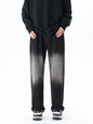 Men's Full Size Loose Fit Jeans Plus Size - Black Gray -