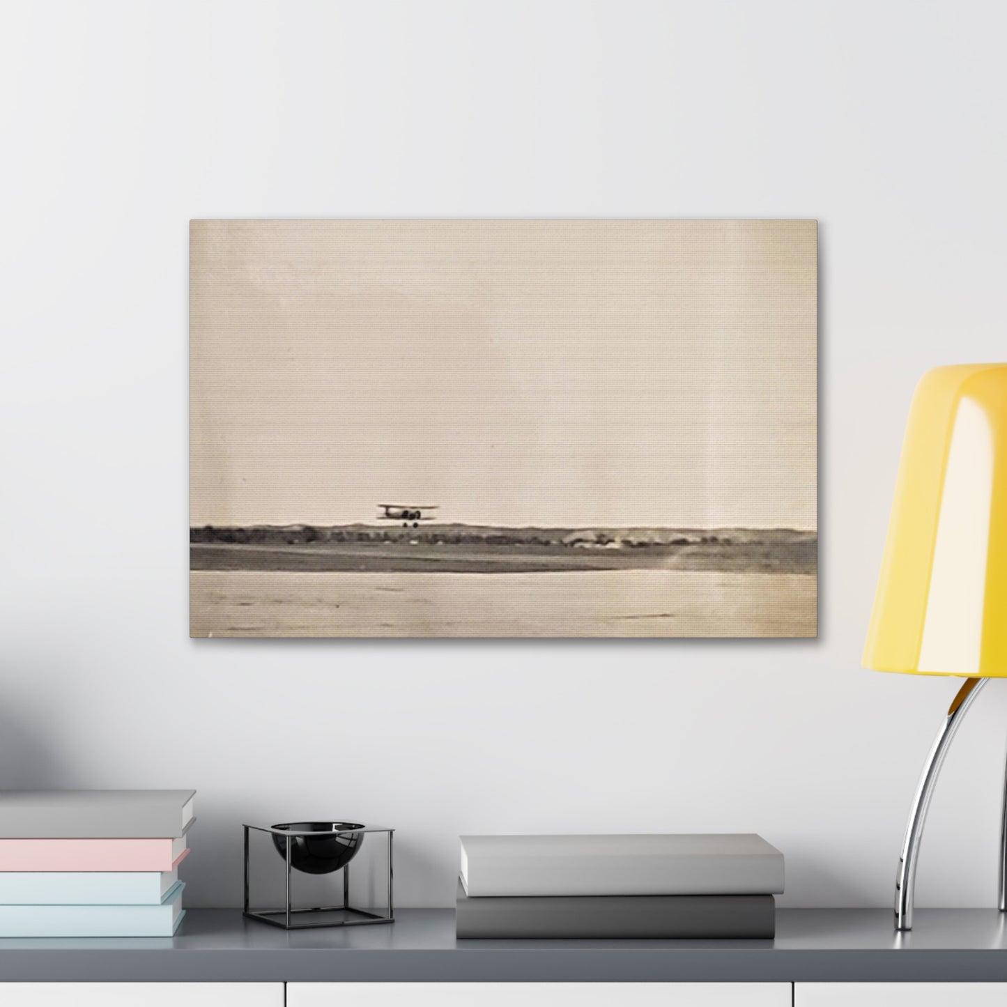 Plane Landing Omaha Airport 1939 Canvas Gallery Wraps