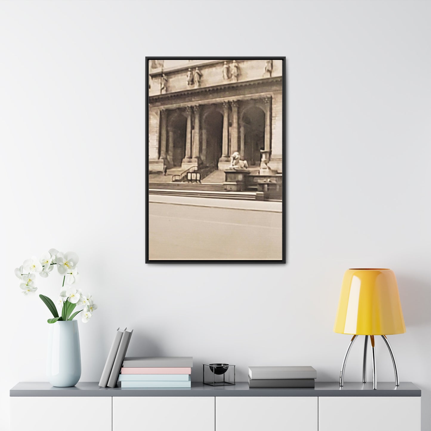 New York Public Library Gallery Canvas Wraps, Vertical Frame