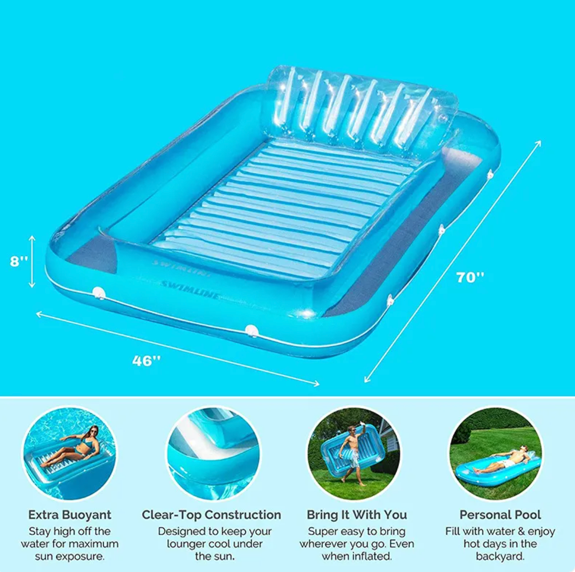 Floating Lounge Bed - - pool float