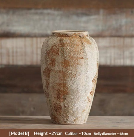 Chinese Wabi-Sabi Style Ceramic Vase Decor - Medium - Vases