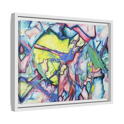 Alien Abstract Colorful Framed Canvas Art - Kia Day Design
