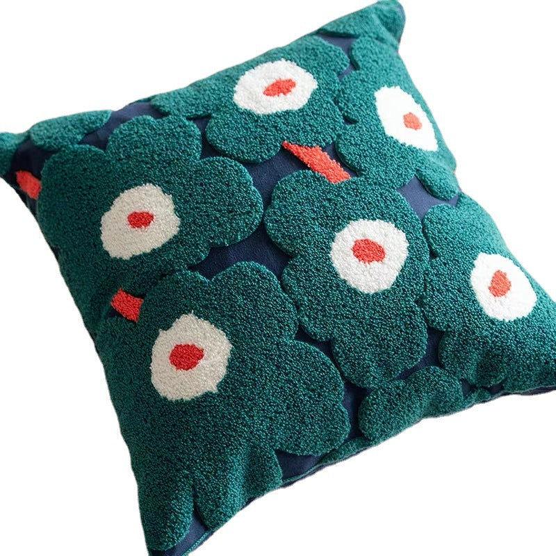 Luxury Poppy Embroidered Pillow Covers