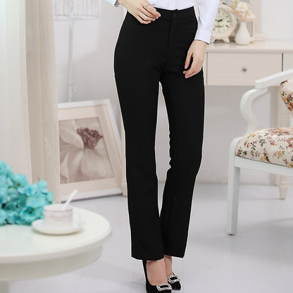 High Waist Womens Full-Length Formal Pants