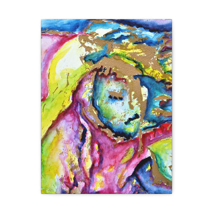 Mothers Face Stretched Canvas 1.5" 12″ x 16″