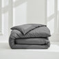 Luxe Australian Sateen Duvet Cover - Charcoal Button Closure - Home - Bed