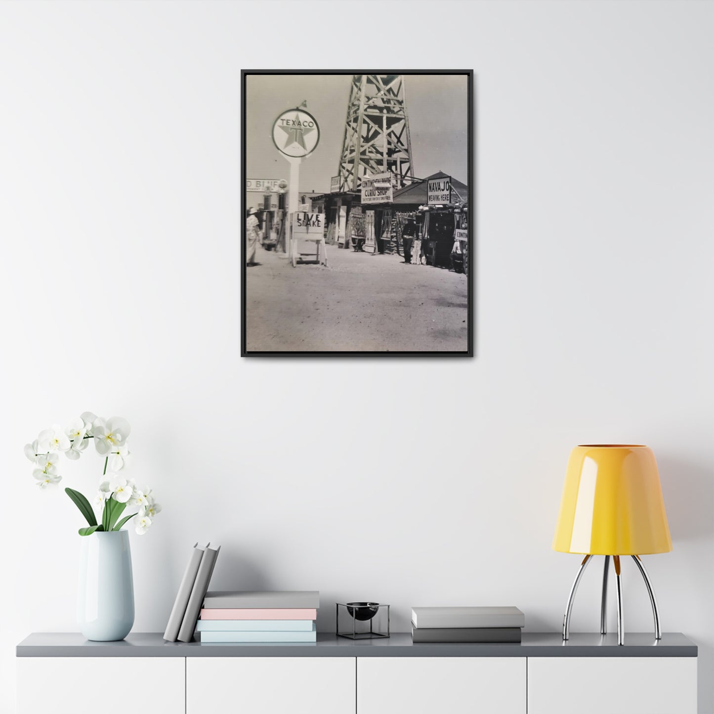 Texaco Station Continental Divide Gallery Canvas Wraps, Vertical Frame