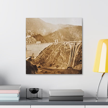 Back View Morris Dam Spillway Canvas Gallery Wraps 20″ x 20″ 1.25"
